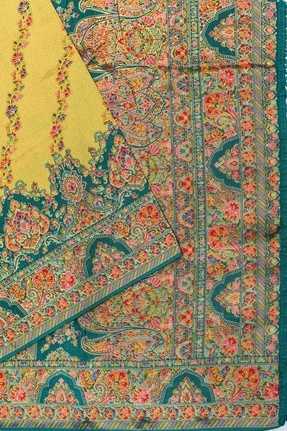 Blue Kalamkari Moonga Silk  Blended Saree