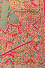Light Grey Kalamkari Moonga Silk Blended Saree