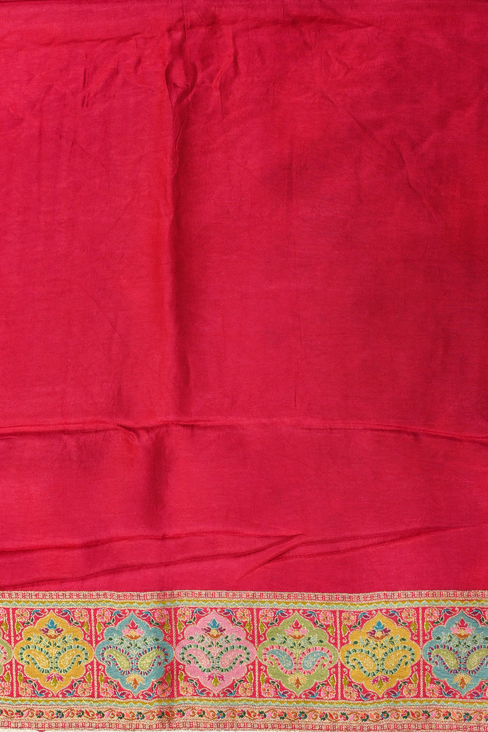 Off White Kalamkari Moonga Silk Blended Saree