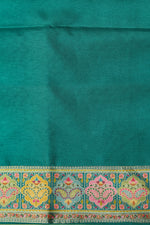 Mustard Yellow Kalamkari Moonga Silk Blended Saree