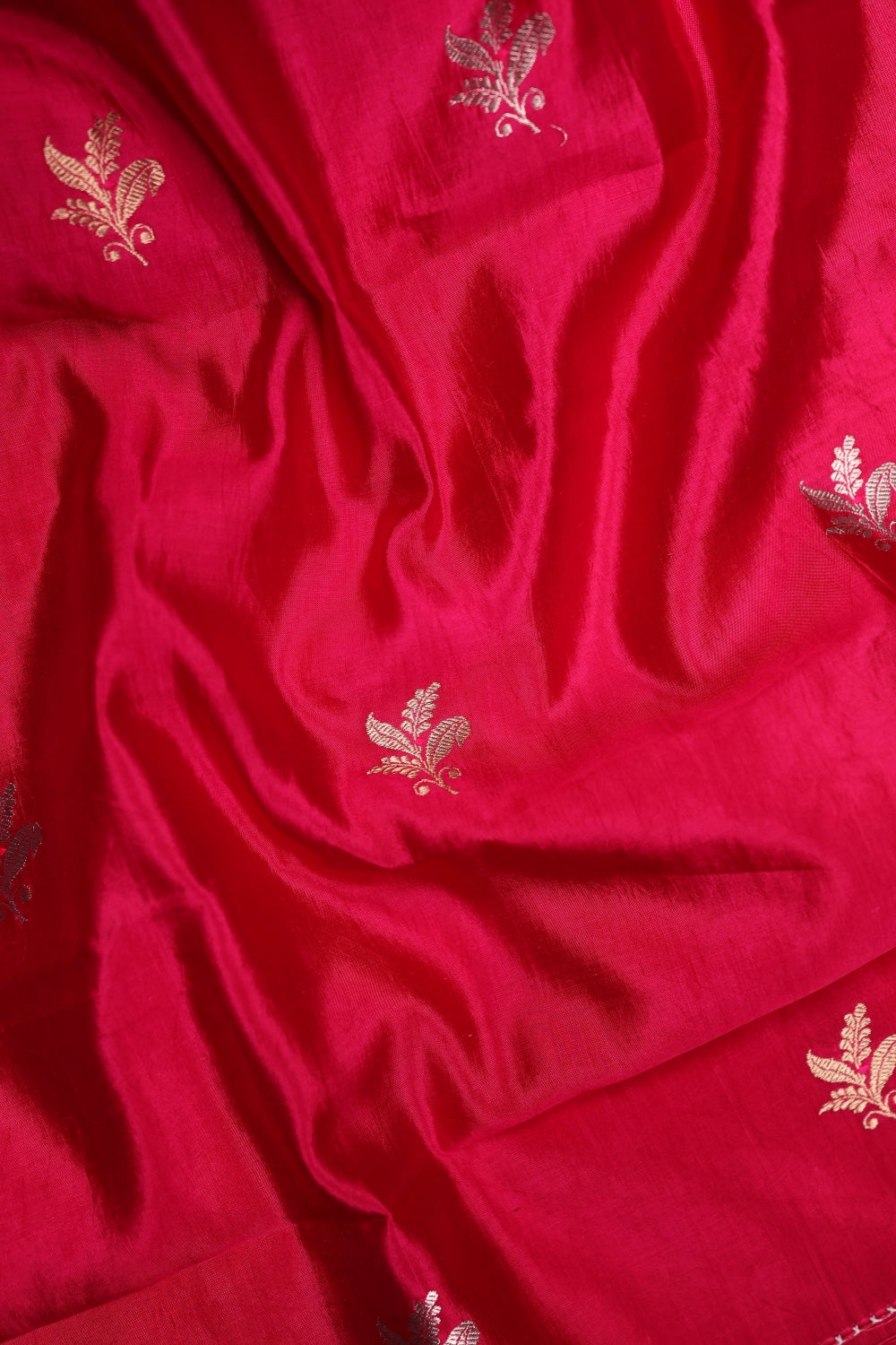Handwoven Rani Pink Banarasi Katan Silk Suit