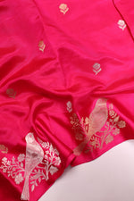 Handwoven Rani Pink Banarasi Katan Silk Suit