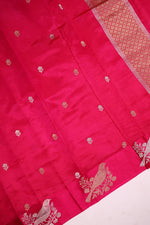 Handwoven Rani Pink Banarasi Katan Silk Suit