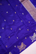 Handwoven Royal Blue Banarasi Katan Silk Suit