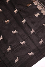 Handwoven Black Banarasi Katan Silk Suit