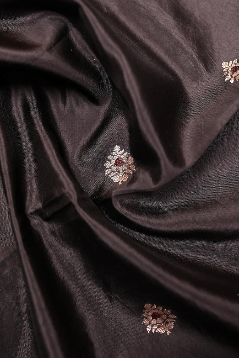 Handwoven Black Banarasi Katan Silk Suit