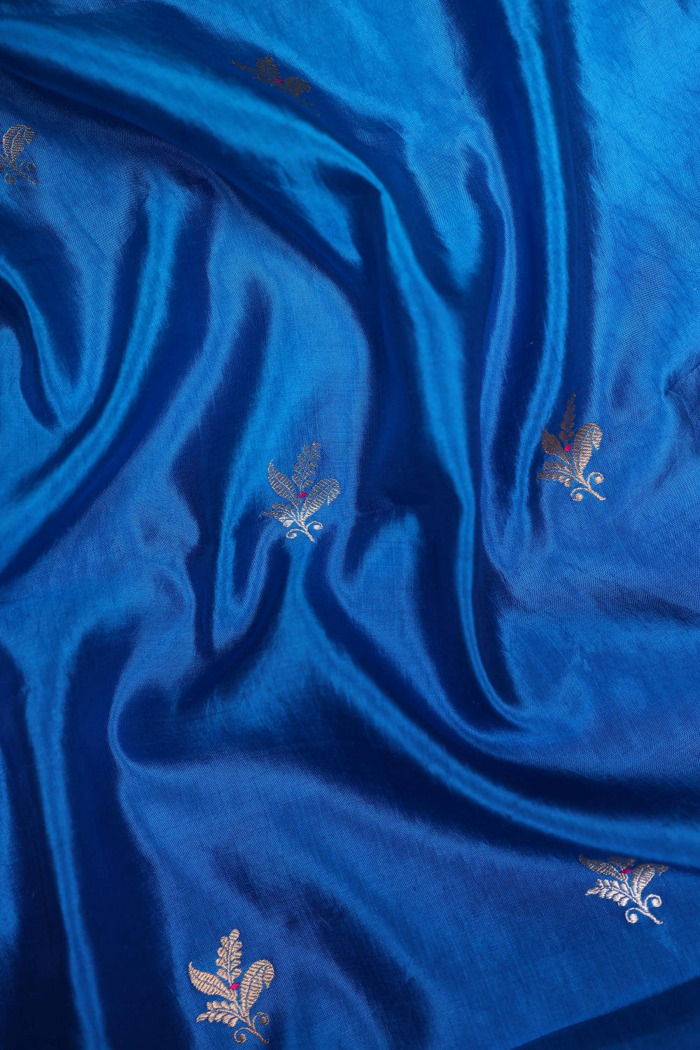Handwoven Sky Blue Banarasi Katan Silk Suit