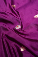 Handwoven Dark Purple Banarasi Katan Silk Suit