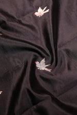 Handwoven Jet Black Banarasi Katan Silk Suit