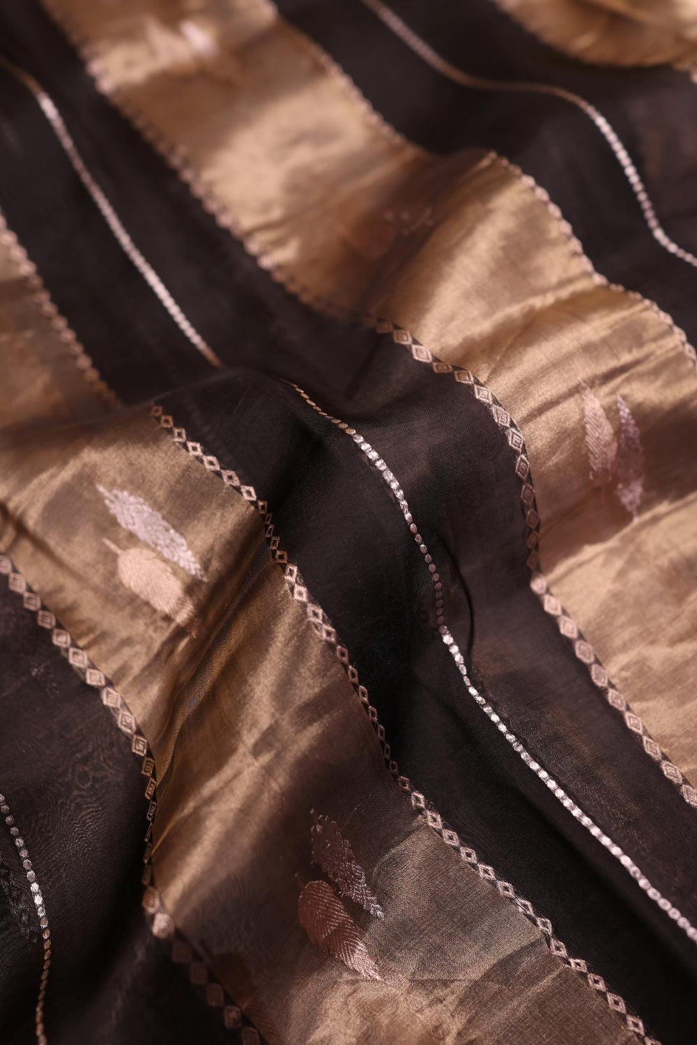 Handwoven Jet Black Banarasi Katan Silk Suit