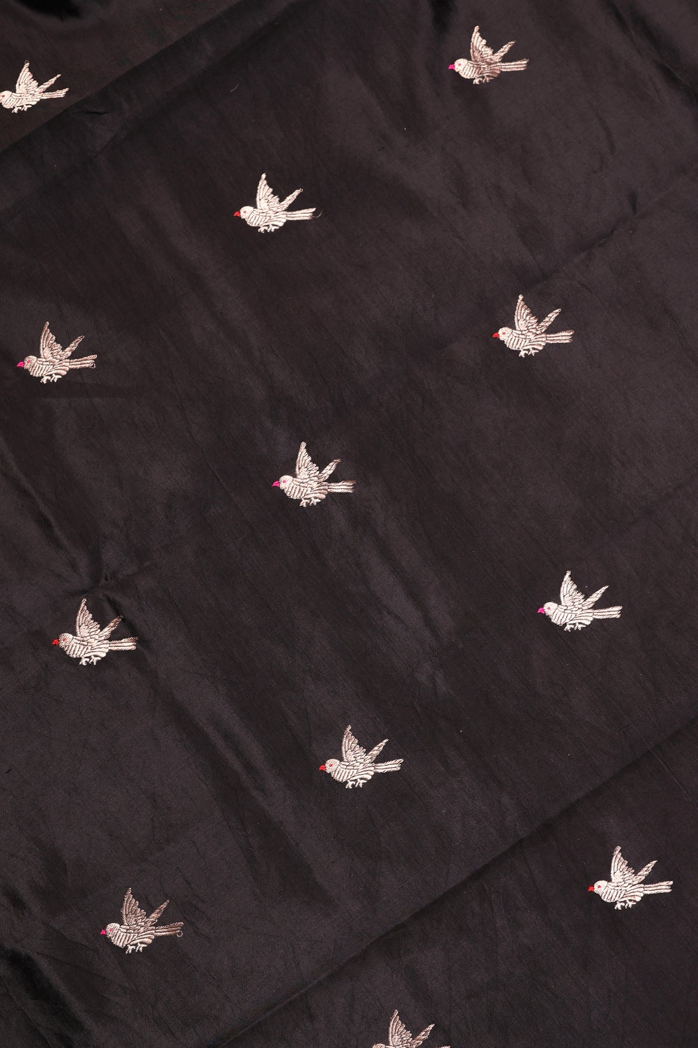 Handwoven Jet Black Banarasi Katan Silk Suit
