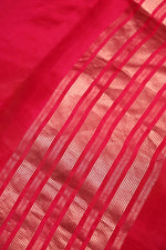 Handwoven Pinkish Red Banarasi Katan Silk Co - ord Set