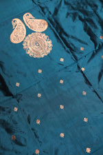 Handwoven Bottle Green Banarasi Katan Silk Co - ord Set