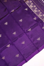 Handwoven Dark Purple Banarasi Katan Silk Suit