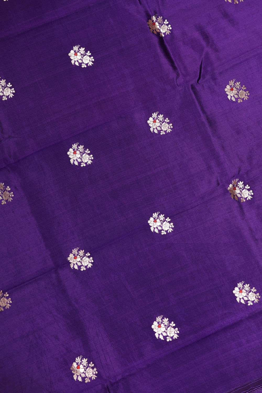 Handwoven Dark Purple Banarasi Katan Silk Suit