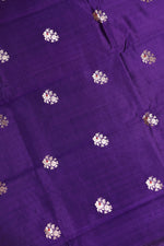 Handwoven Dark Purple Banarasi Katan Silk Suit