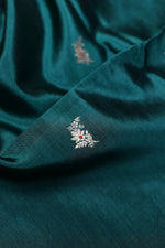 Handwoven Peacock Green Banarasi Katan Silk Suit