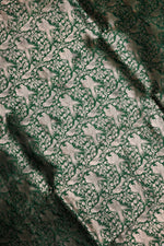 Handwoven Dark Green Motif Banarasi Katan Silk Suit