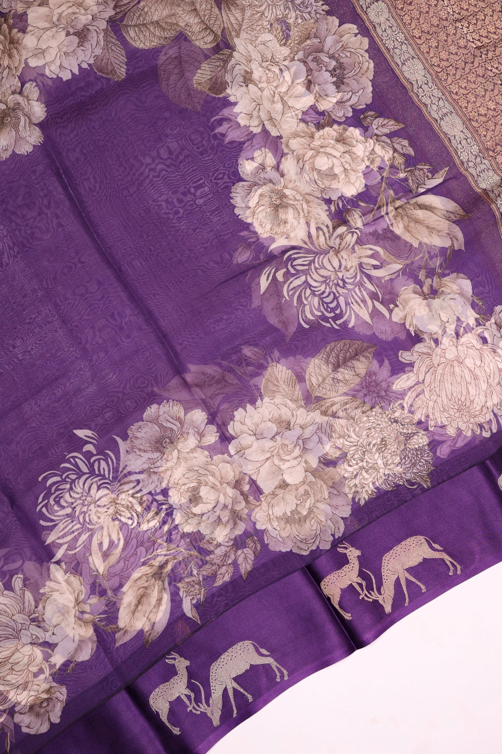 Handwoven Deep Purple Banarasi Katan Silk Suit