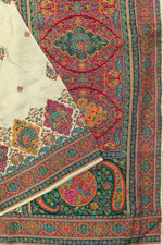 Off White Kalamkari Moonga Silk Blended Saree