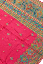 Rani Pink Kalamkari Moonga Silk Blended Saree