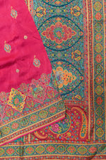 Rani Pink Kalamkari Moonga Silk Blended Saree