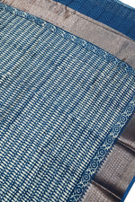 Blue Printed Cotton Blended Saree