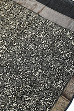 Black Jangla Cotton Blended Saree