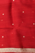 Rose Red Sona Roopa Breezy Organza  Handwoven Banarasi Saree