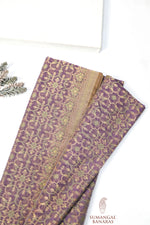 Orchid Purple Jamdani Cotton Blended Saree