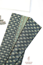 Grey Booti Cotton Blended Saree