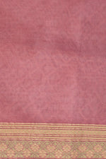 Carrot Red Jangla Cotton Blended Saree