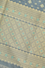 Grey Booti Cotton Blended Saree