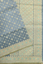 Grey Booti Cotton Blended Saree