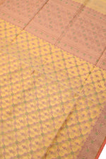 Yellow Jangla Cotton Blended Saree