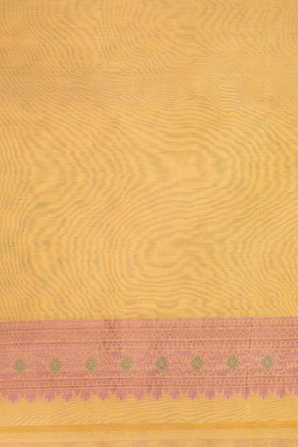 Yellow Jangla Cotton Blended Saree