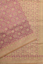 Blush Red Jangla Cotton Blended Saree
