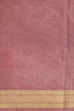 Blush Red Jangla Cotton Blended Saree