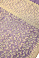 Purple Jangla Cotton Blended Saree