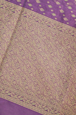 Violet Purple Booti Cotton Blended Saree