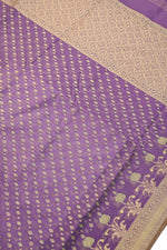 Violet Purple Booti Cotton Blended Saree