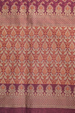 Magenta Purple Booti Cotton Blended Saree