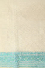 Ivory White Booti Cotton Jamdani Blended Saree