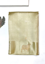 Frost White Motif Katan Silk Handwoven Banarasi Saree
