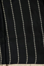 Jet Black Motif Mashru Silk  Handwoven Banarasi Saree