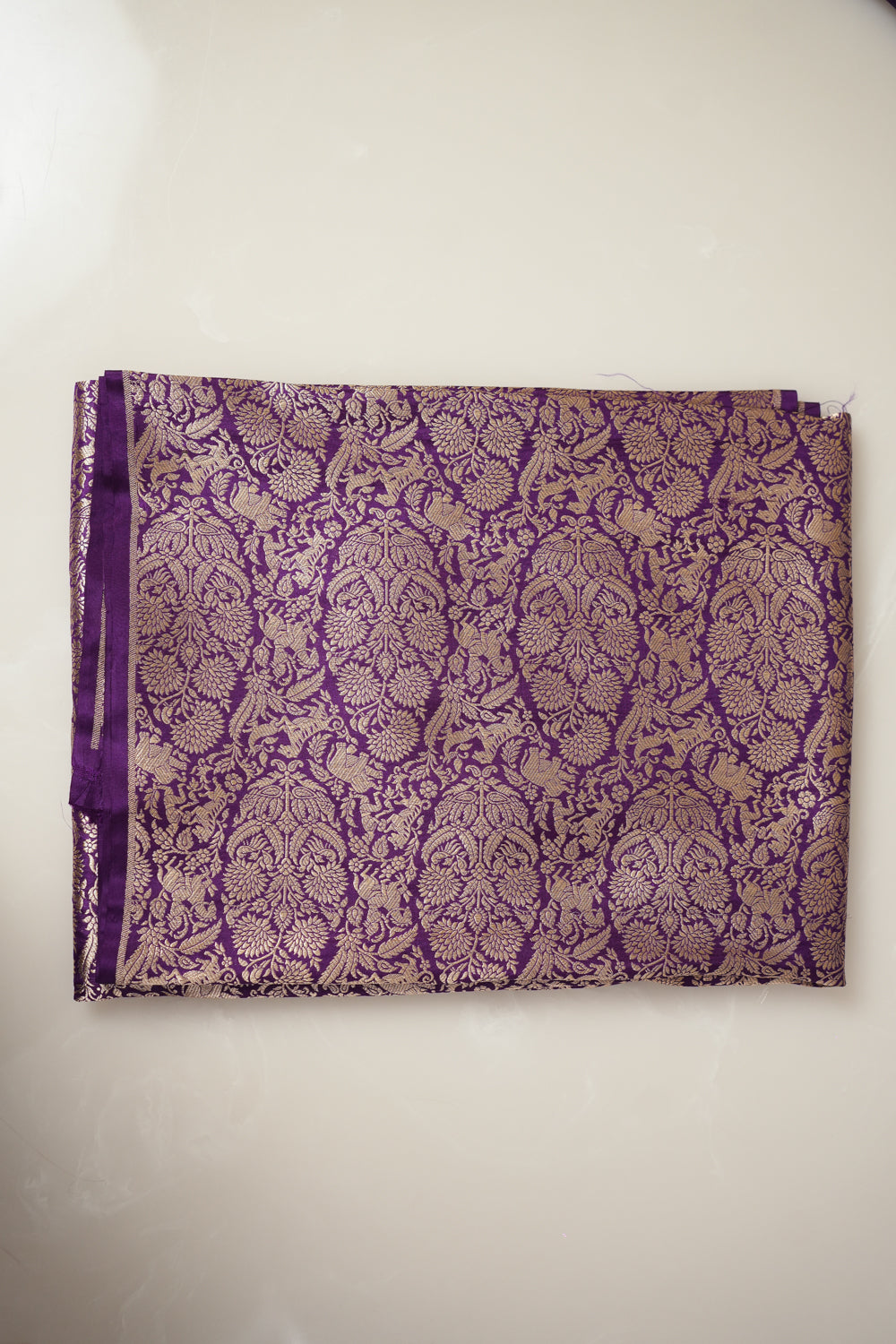 Grape Purple Brocade Katan Silk Handwoven Banarasi Suit