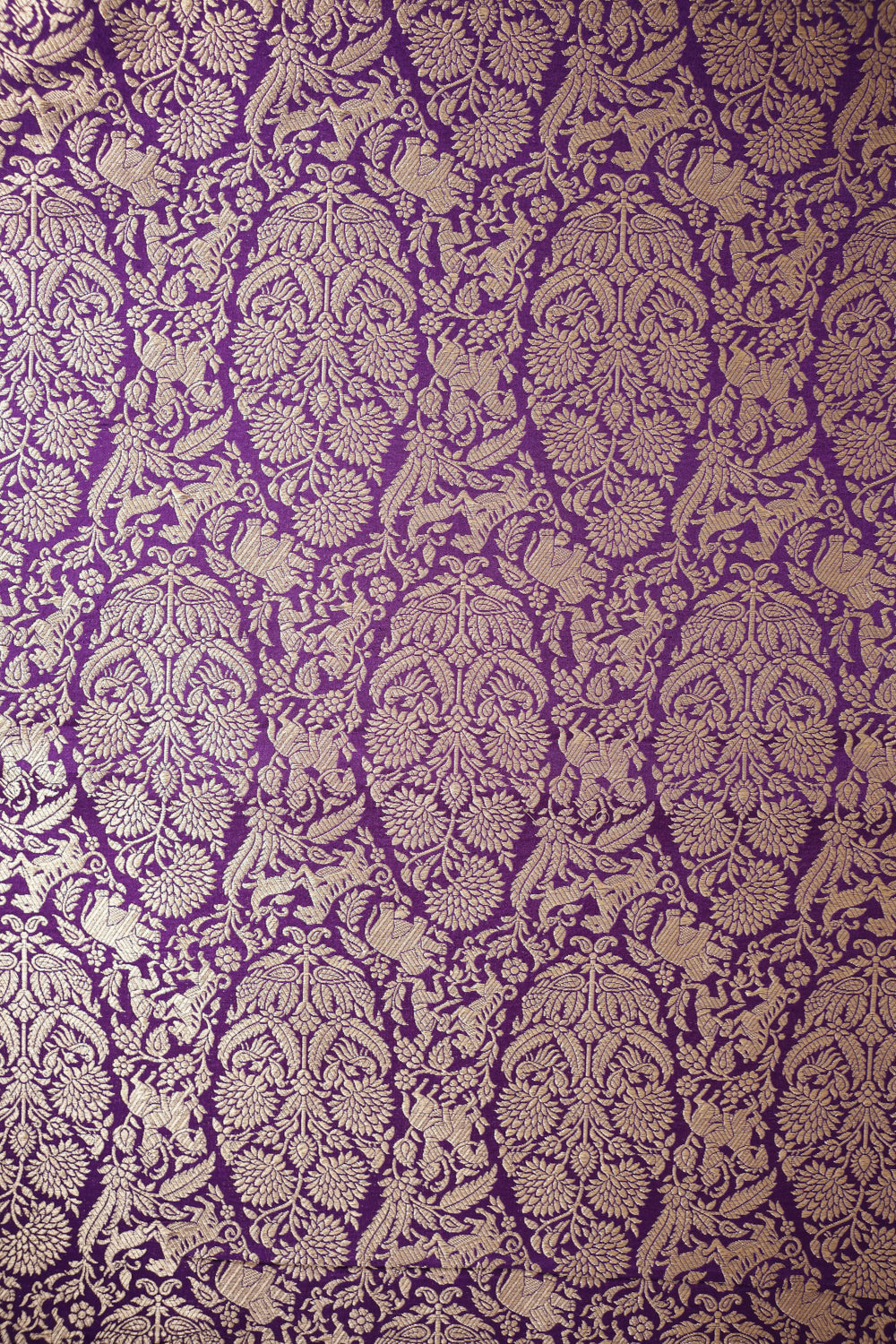Grape Purple Brocade Katan Silk Handwoven Banarasi Suit