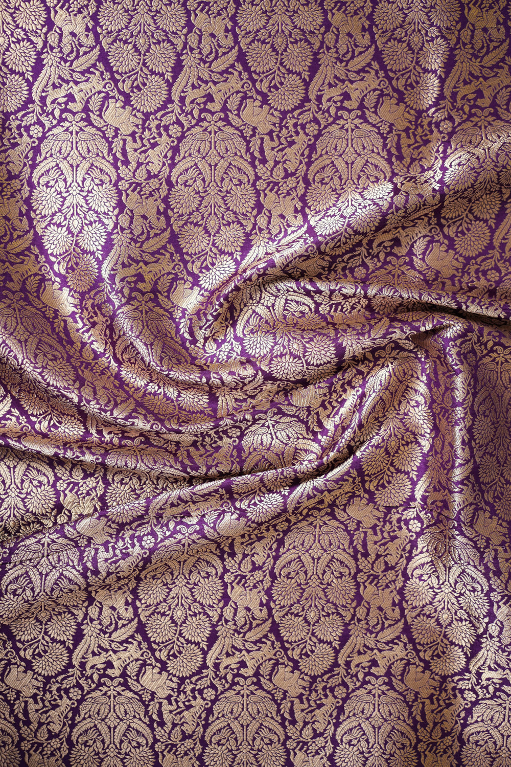 Grape Purple Brocade Katan Silk Handwoven Banarasi Suit