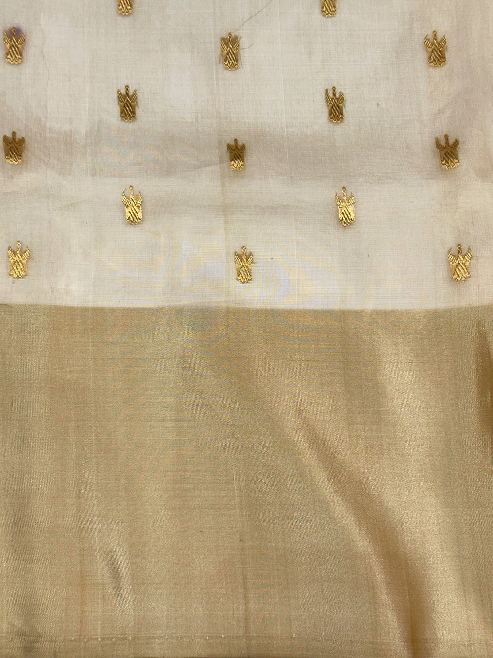 Gold Yellow Meenakari Kora Silk Handwoven Banarasi Saree