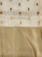 Gold Yellow Meenakari Kora Silk Handwoven Banarasi Saree